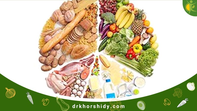 ظرفی که در آن مواد غذایی مختلفی وجود دارد از سیفی جات کرفته یا مواد پروتئینی