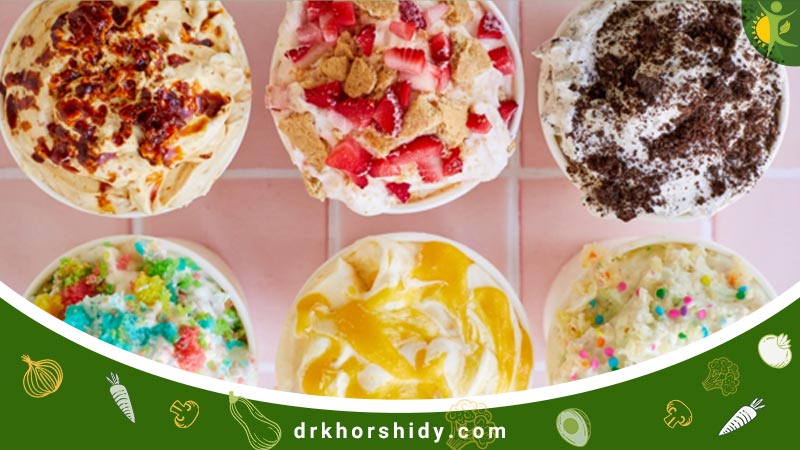 تعداد بستنی رژیمی مختلف